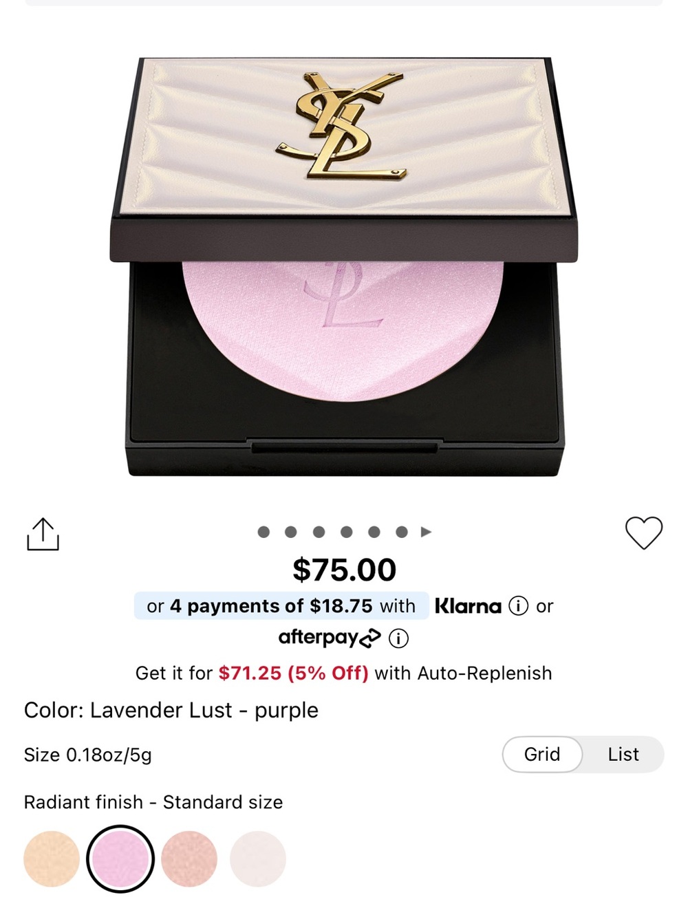 Yves Saint Laurent Lavender Lust Highlighter - Soft Purple Glow